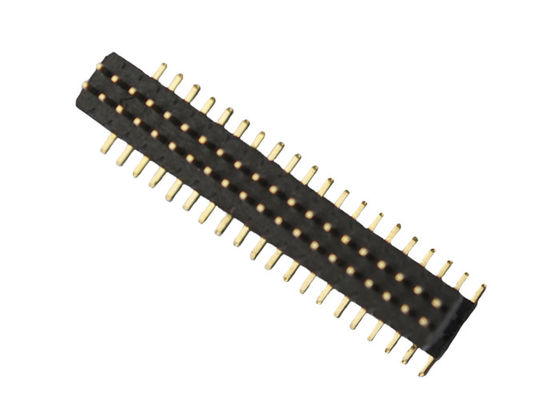 Double Layer 40P PA6T Insulator Pin Header Connector 1.0*1.5mm