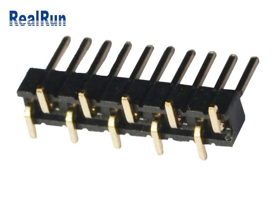 10pin Single Row 500VAC PA6T SMD Male Header Connector