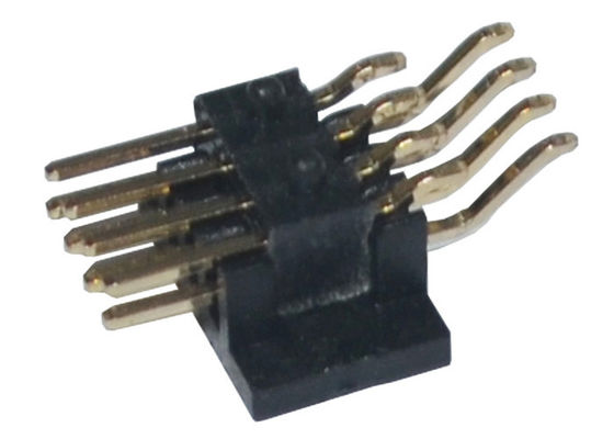 1.27mm Right Angle SMT PA6T Gold Plated Pin Header 500VAC