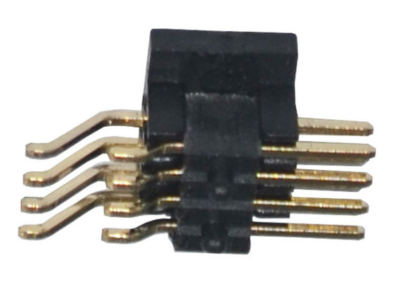 1.27mm Right Angle SMT PA6T Gold Plated Pin Header 500VAC