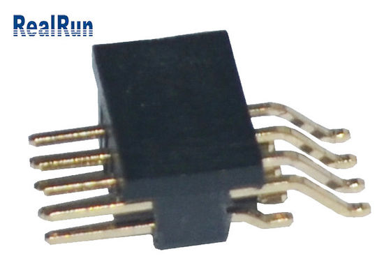 1.27mm Right Angle SMT PA6T Gold Plated Pin Header 500VAC