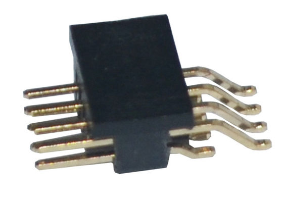 1.27mm Right Angle SMT PA6T Gold Plated Pin Header 500VAC