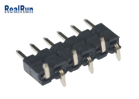 SMT 2.0mm Pitch PA6T Single Row Pin Header 6pin Tin Plating