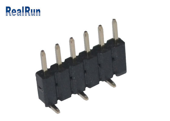 SMT 2.0mm Pitch PA6T Single Row Pin Header 6pin Tin Plating