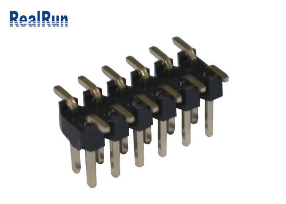 Black 2.0mm Pitch PA6T 12 Pin Pcb Connector Dual Row