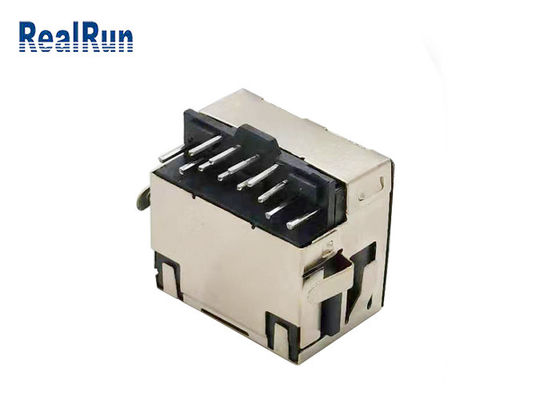 LCP UL94V-0 Phosphor Bronze RJ45 Connector Jack 500VAC With Shield
