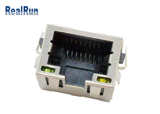 LCP UL94V-0 Phosphor Bronze RJ45 Connector Jack 500VAC With Shield