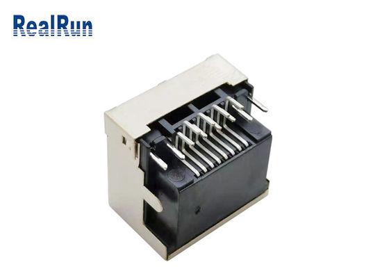 PCB 8pin RJ45 Modular Jack Connector Right Angle With LED Light 1.5A