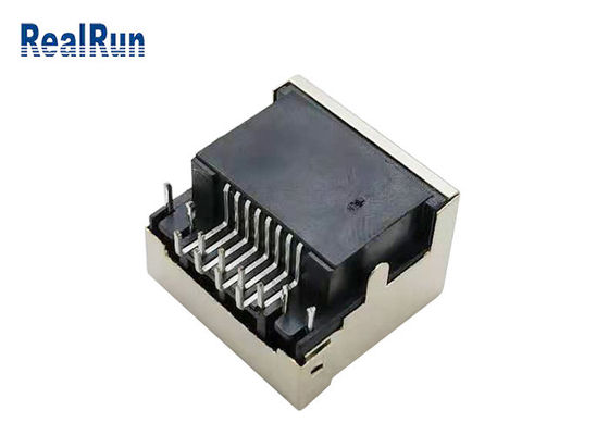 PCB 8pin RJ45 Modular Jack Connector Right Angle With LED Light 1.5A
