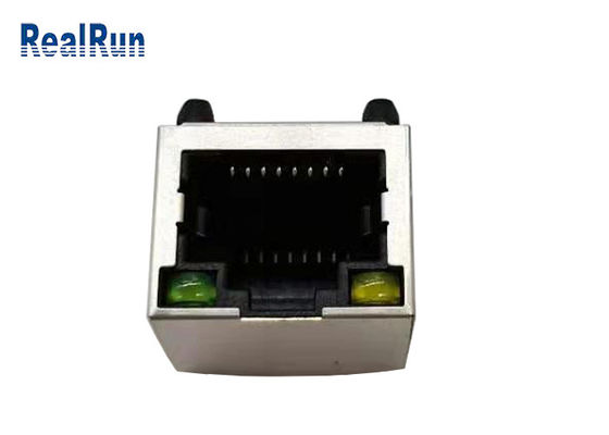 PA46 8P8C Modular RJ45 Female Connector PBT With Metal Shield