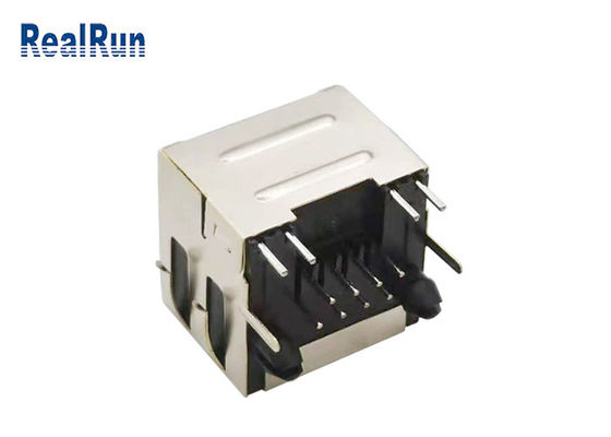 PA6T PBT RJ45 Female Connector Socket Elastic Shell Shield