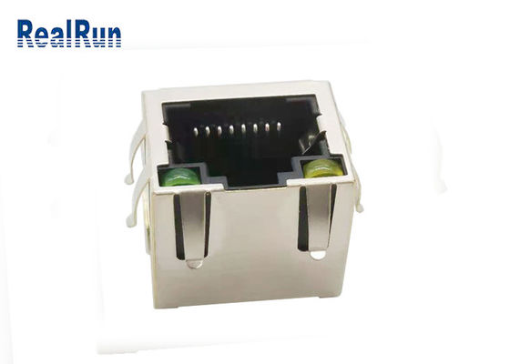 PA6T PBT RJ45 Female Connector Socket Elastic Shell Shield