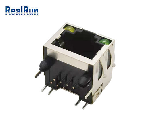 PA6T PBT RJ45 Female Connector Socket Elastic Shell Shield