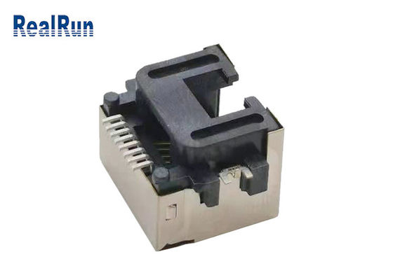 Metal Shell 1000VAC SMT 8pin Rj45 Connector Socket LCP UL94V-0