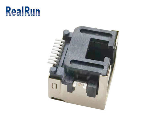 Metal Shell 1000VAC SMT 8pin Rj45 Connector Socket LCP UL94V-0
