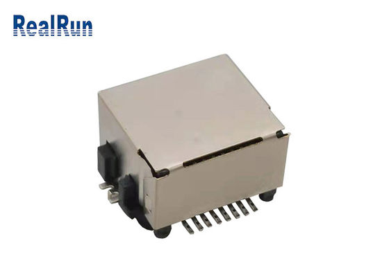 Metal Shell 1000VAC SMT 8pin Rj45 Connector Socket LCP UL94V-0
