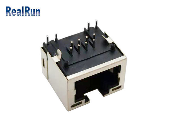 PA46 1 Port Rj45 Modular Jack RJ45 PCB Connector Copper Alloy