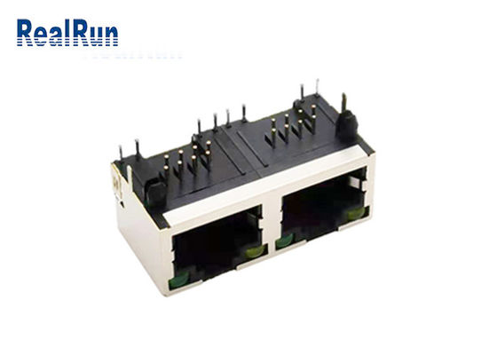 PCB 8P8C RJ45 Connector Modular Jack SGS With LED Shielded