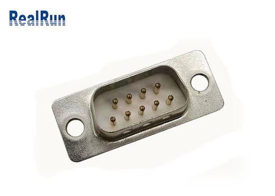 DB 9P 180° Straight Solder D Sub Male Connector Gold Plated PBT