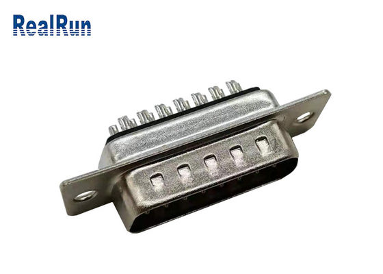 15 Pin D Subminiature Connector Stamped Contact Straight PBT