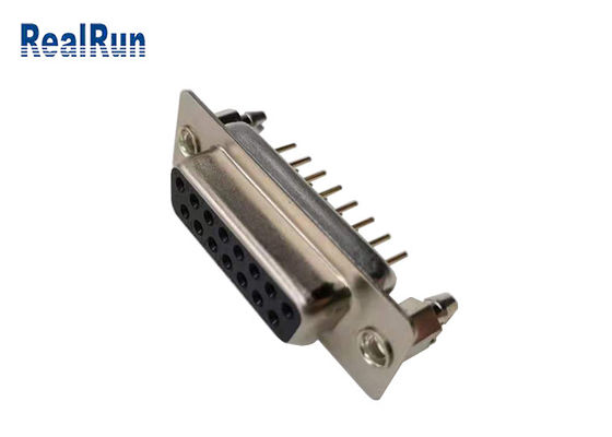 Straight DP 15 Pin PCB 1000VAC D SUB Connector Male Female PBT