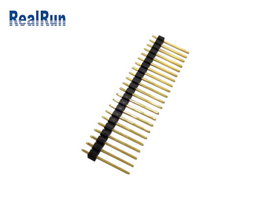 Gold Plated 10U Straight Header Connector PBT UL94V-0 2.54mm Pitch