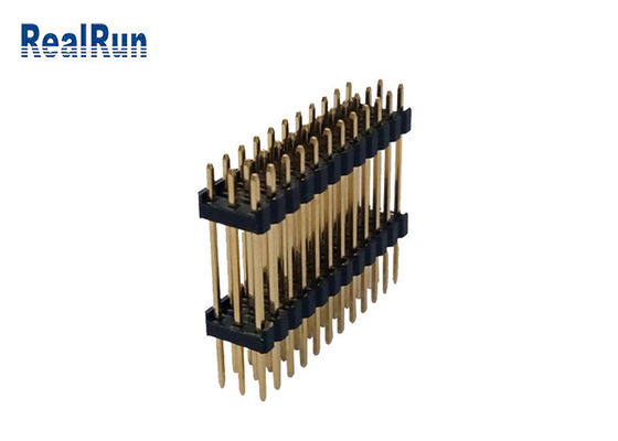 3.0Amp PBT DIP Gold Plated Connector H2.5mm Three Row 36 Pin