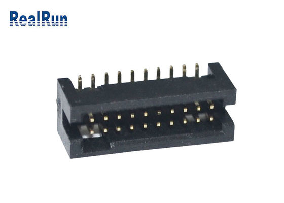 20P PCB 1.27mm Pitch Solder Box Header Dual Row PA6T Surface Mount