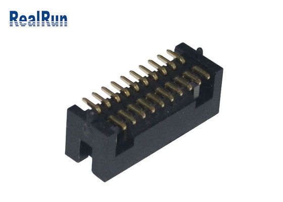 20P PCB 1.27mm Pitch Solder Box Header Dual Row PA6T Surface Mount