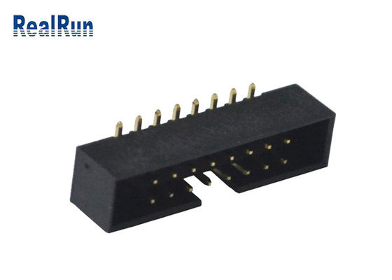 Pitch 2.0mm Dual Row SMT Box Header PA6T Black Plastic