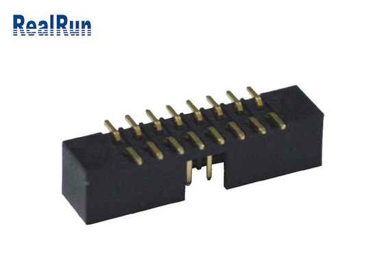 Pitch 2.0mm Dual Row SMT Box Header PA6T Black Plastic