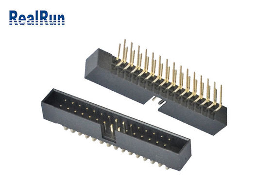 2.0mm Solder PBT Box Header Connector 30 Pin IDC Male Connector 90 Degree