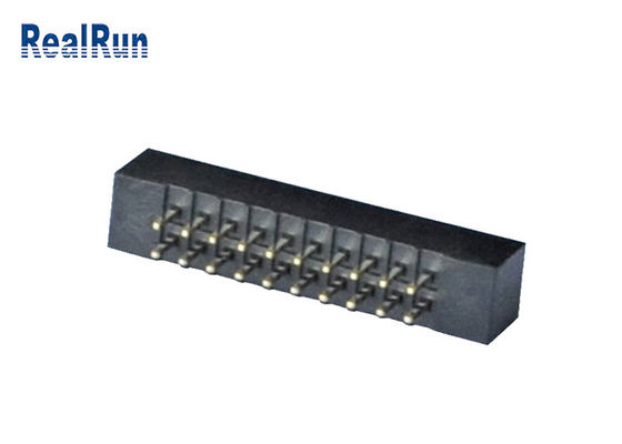 PBT Plastic 2.0mm Pitch Machined Box Header 20 Pin Straight Connector PA6T