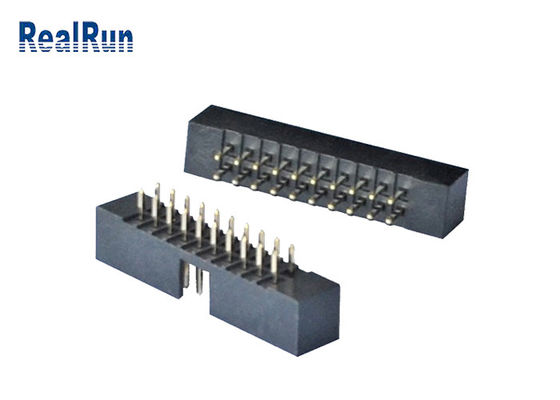 PBT Plastic 2.0mm Pitch Machined Box Header 20 Pin Straight Connector PA6T