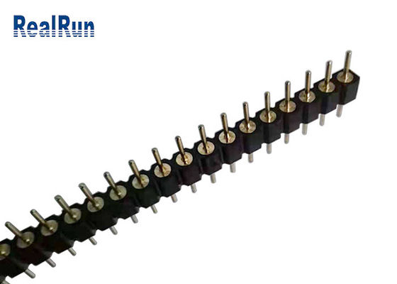 2.54mm DIP PCB Round Pin Male Header Gold Terminal Connector