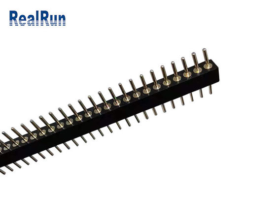 40P 1.778mm Pitch Round Male Header L10.0 Straight 1 Row DIP