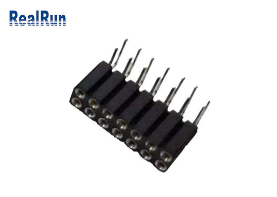 UL94V-0 2.54mm Round Female Pin Header Right Angle 80 Pin SGS