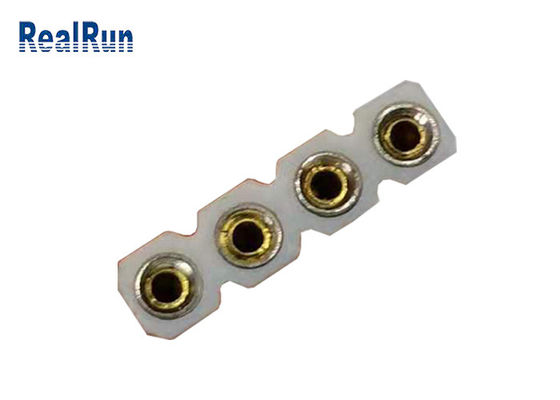 2.54mm Gold 1000V RMS Female Terminal Connector 1 Row 4P Dip
