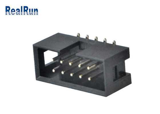 PA6T IDC Male Header Connector 2.54mm Pitch SMT 10 Pin Box Header