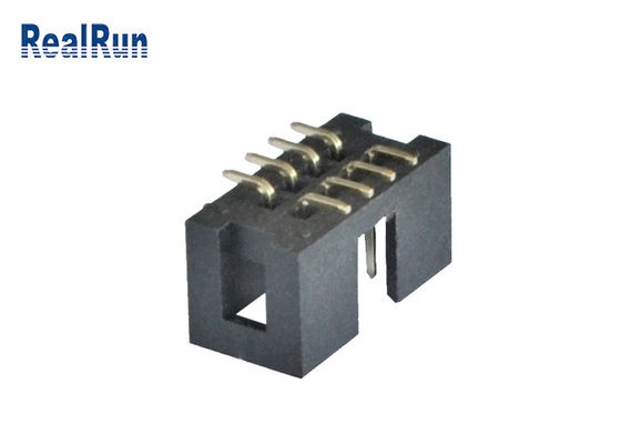 Vertical PCB 2.54mm SMT Box Header 2*4 8 Pin Machined Solder PA6T