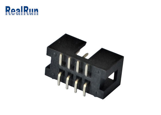 Vertical PCB 2.54mm SMT Box Header 2*4 8 Pin Machined Solder PA6T