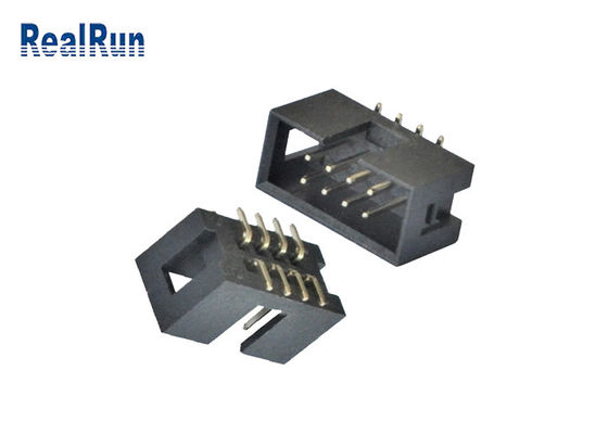 Vertical PCB 2.54mm SMT Box Header 2*4 8 Pin Machined Solder PA6T