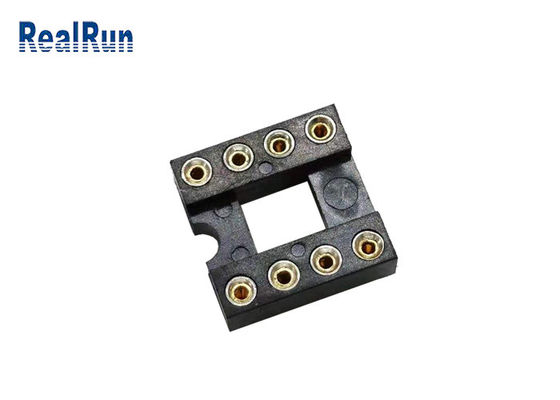 Pitch 2.54mm IC Socket Female Header Connector UL94V-0 Straight 8P