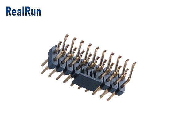 Double Row PA6T 20P SMD Pin Header PA6T Horizontal With Cap Post