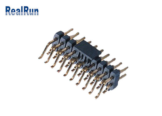 Double Row PA6T 20P SMD Pin Header PA6T Horizontal With Cap Post