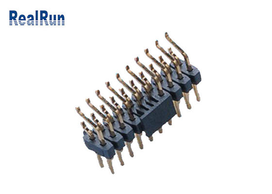 Double Row PA6T 20P SMD Pin Header PA6T Horizontal With Cap Post