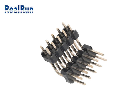 PA6T PBT LCP Brass Pin Header 10P DC500V Two Row Header Connector
