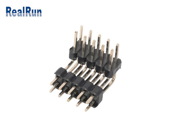 PA6T PBT LCP Brass Pin Header 10P DC500V Two Row Header Connector