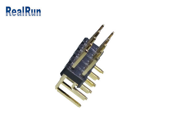 3Amp LCP PBT 1000VAC Pin Header Connector 2.54mm Double Row PA6T