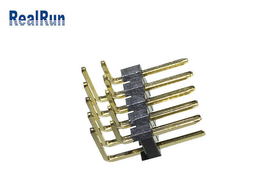 3Amp LCP PBT 1000VAC Pin Header Connector 2.54mm Double Row PA6T